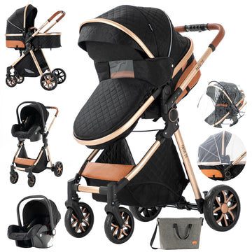 MoLi 3-in-1 Baby Stroller Travel System – Lightweight Car Seat & Bassinet Combo for Infants