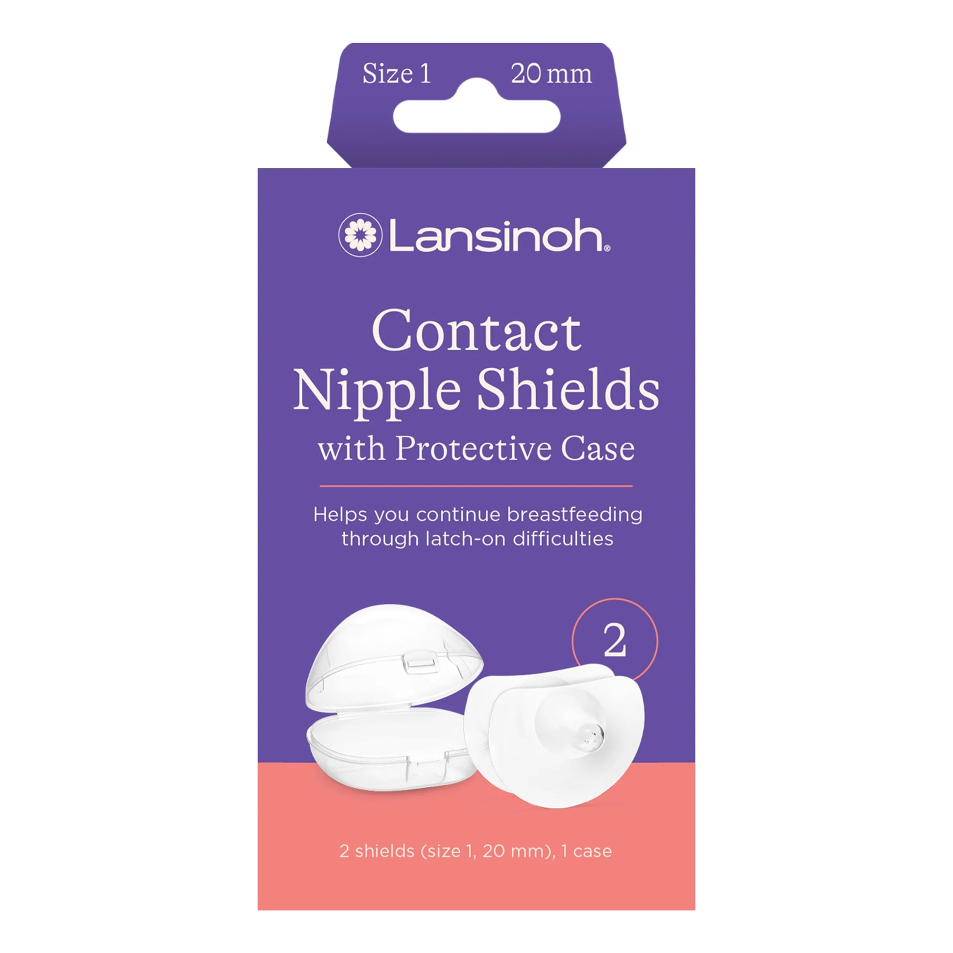 Contact Nipple Shields for Nursing Newborn, 2 Ct 20Mm