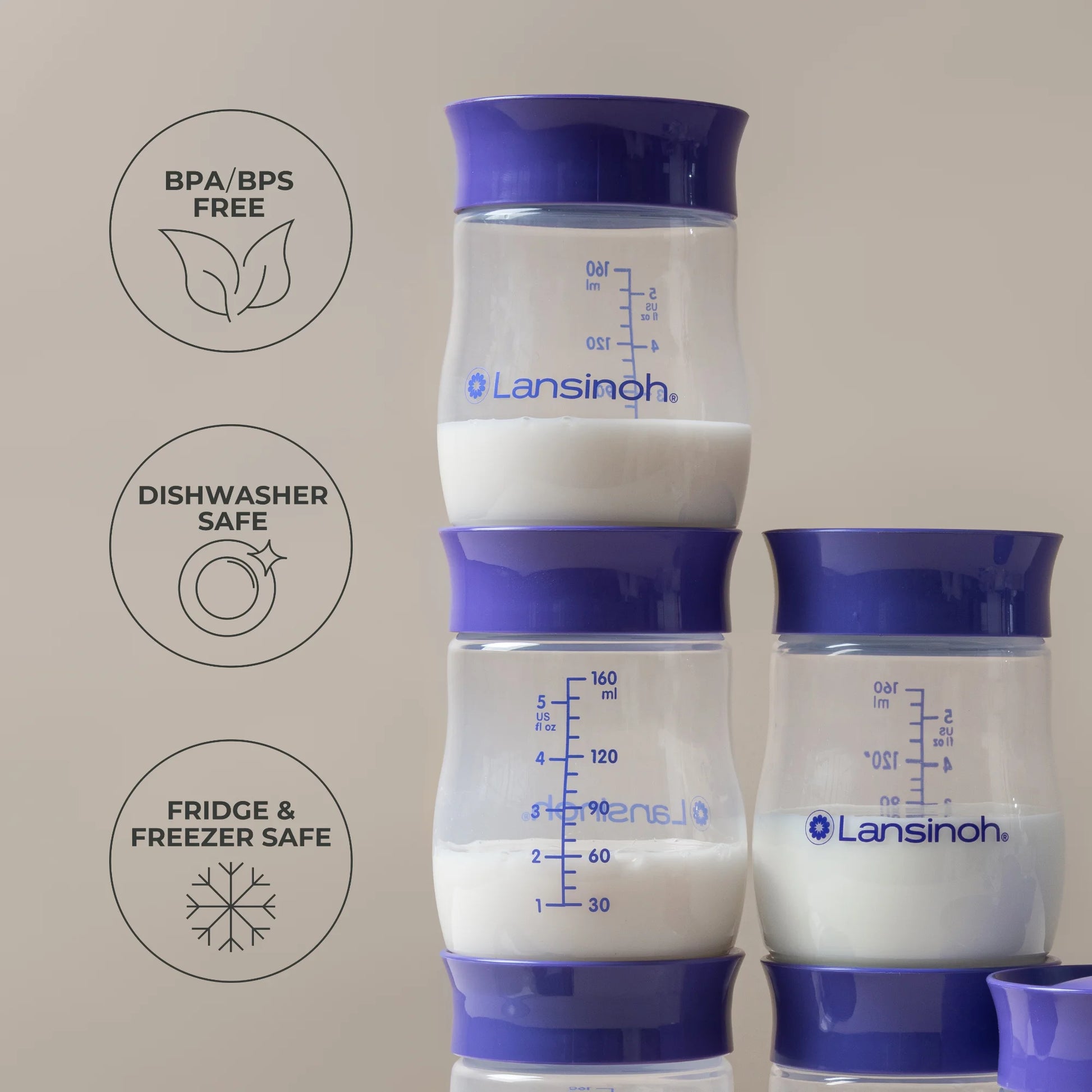 Breastmilk Storage Breast Pump Bottles, 4 Count