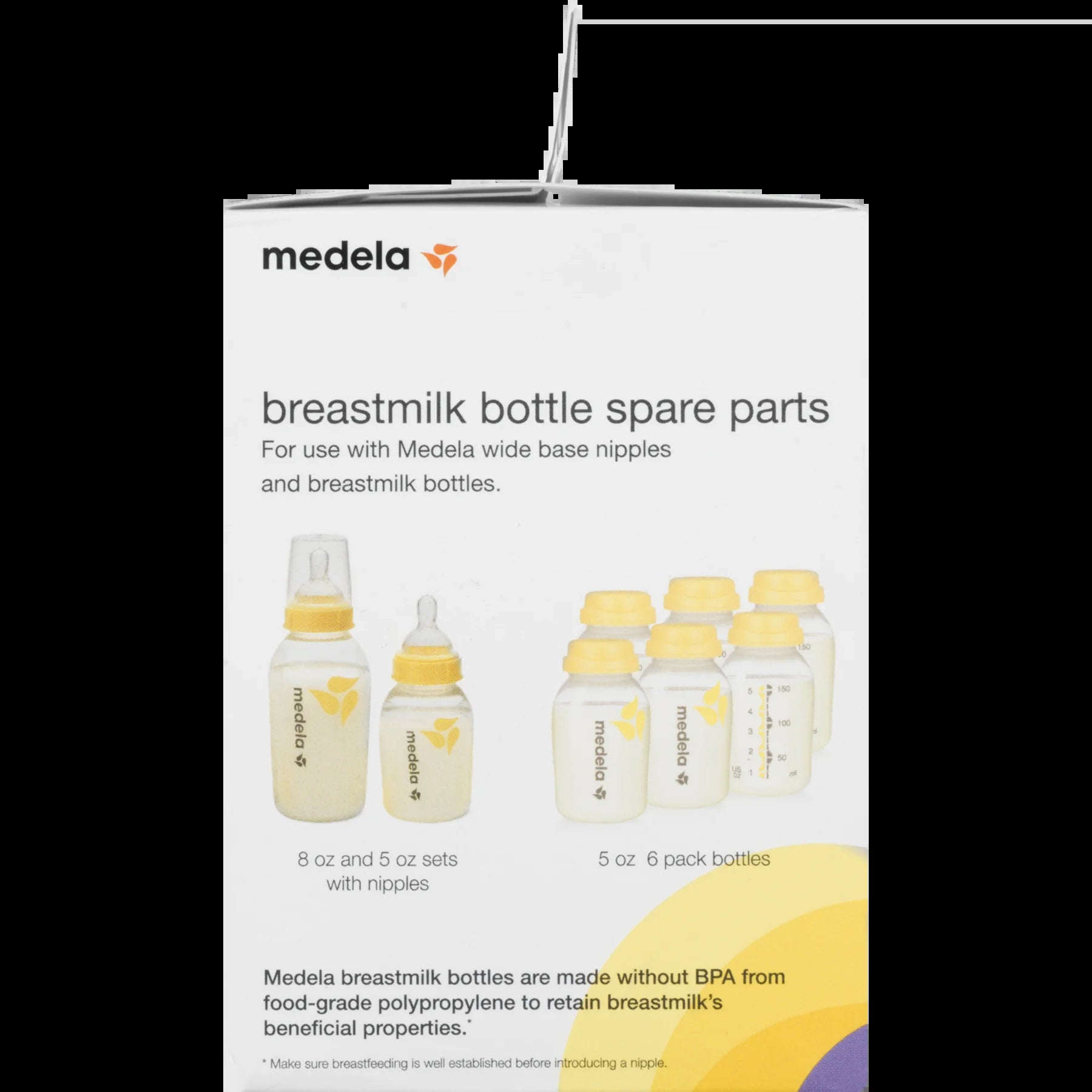 Breast Milk Bottle Spare Parts Kit, Clear and Yellow, 87165, 13 Piece Set