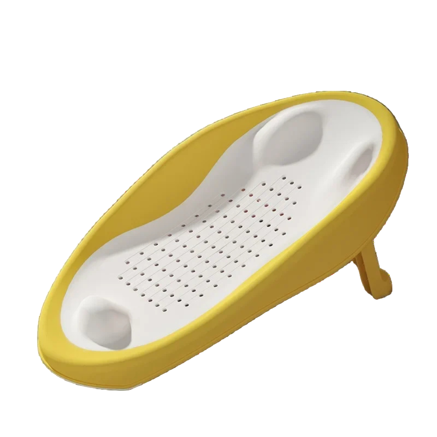 Foldable Baby Bath Seat – Non-Slip PP Shower Net with Ergonomic Backrest | Easy Clean Toddler Bath Seat
