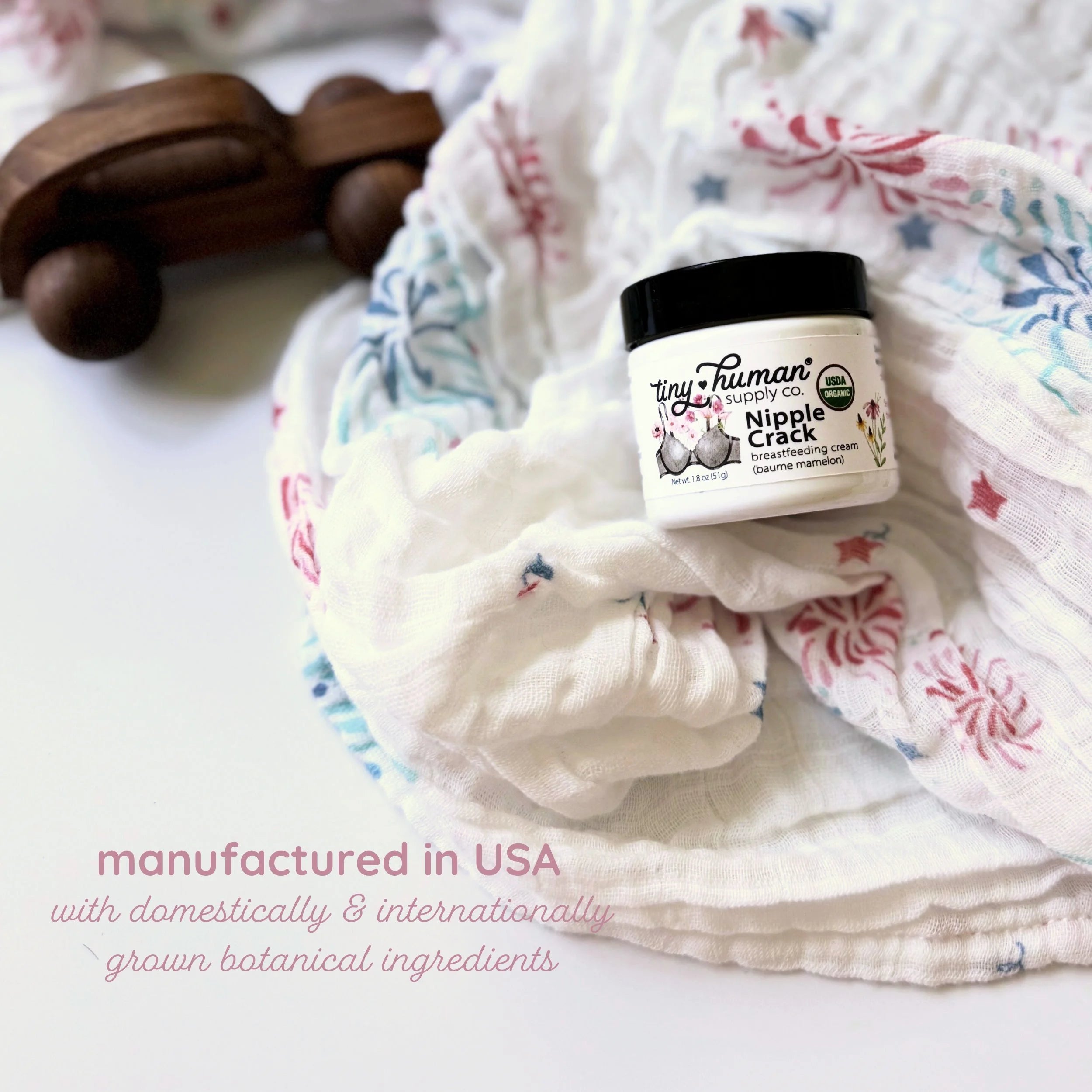Organic Nipple Cream, Nipple Crack (3 Pack), Lanolin-Free Breastfeeding Nipple Balm,  Supply Co