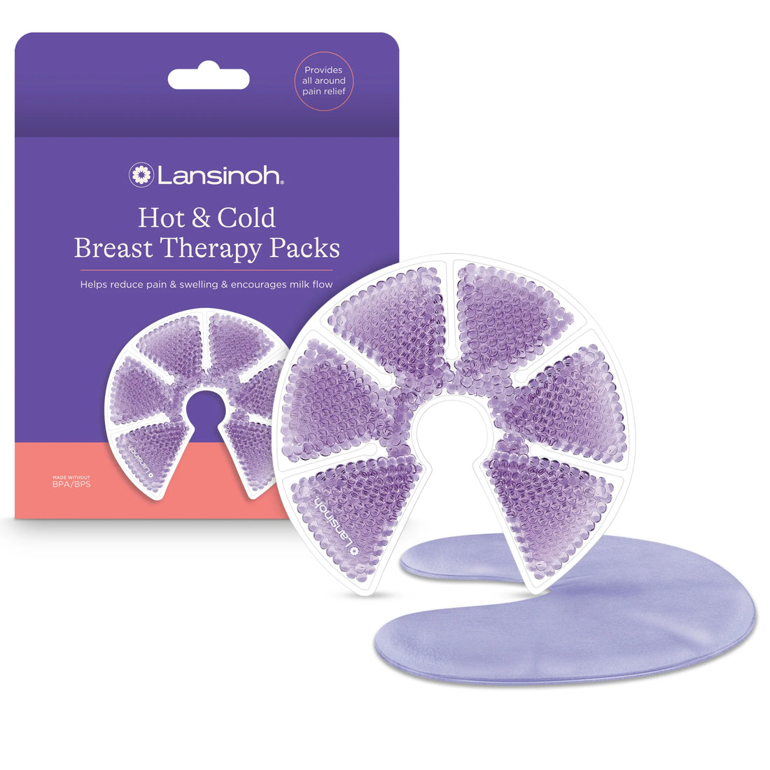 Hot & Cold Breast Therapy Packs with Covers, 2 Pack