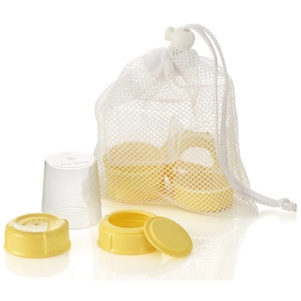Breast Milk Bottle Spare Parts Kit, Clear and Yellow, 87165, 13 Piece Set
