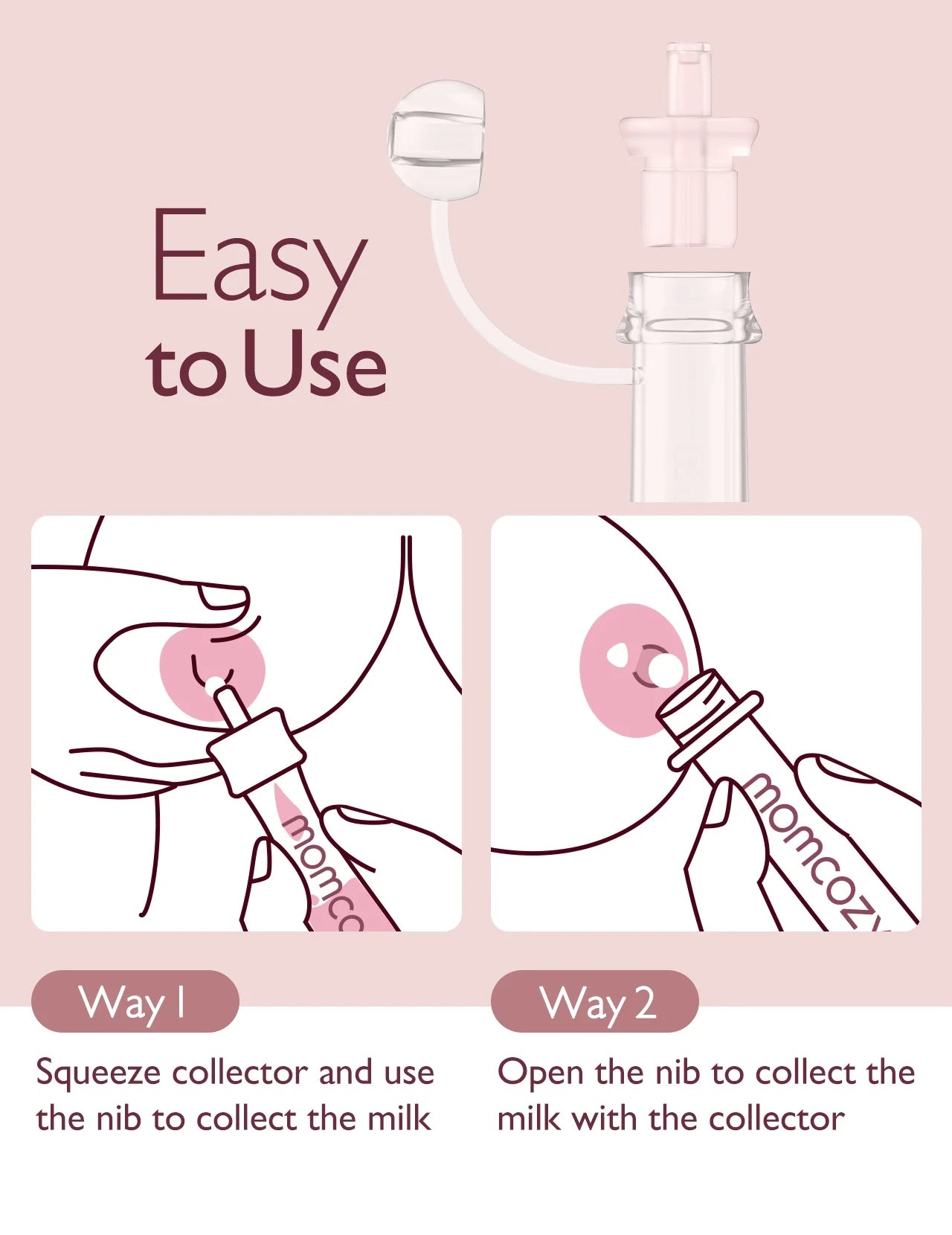 Colostrum Collector, Portable Reusable Breast Milk Collector and Storage Bottles, 5Ml, 6Pcs