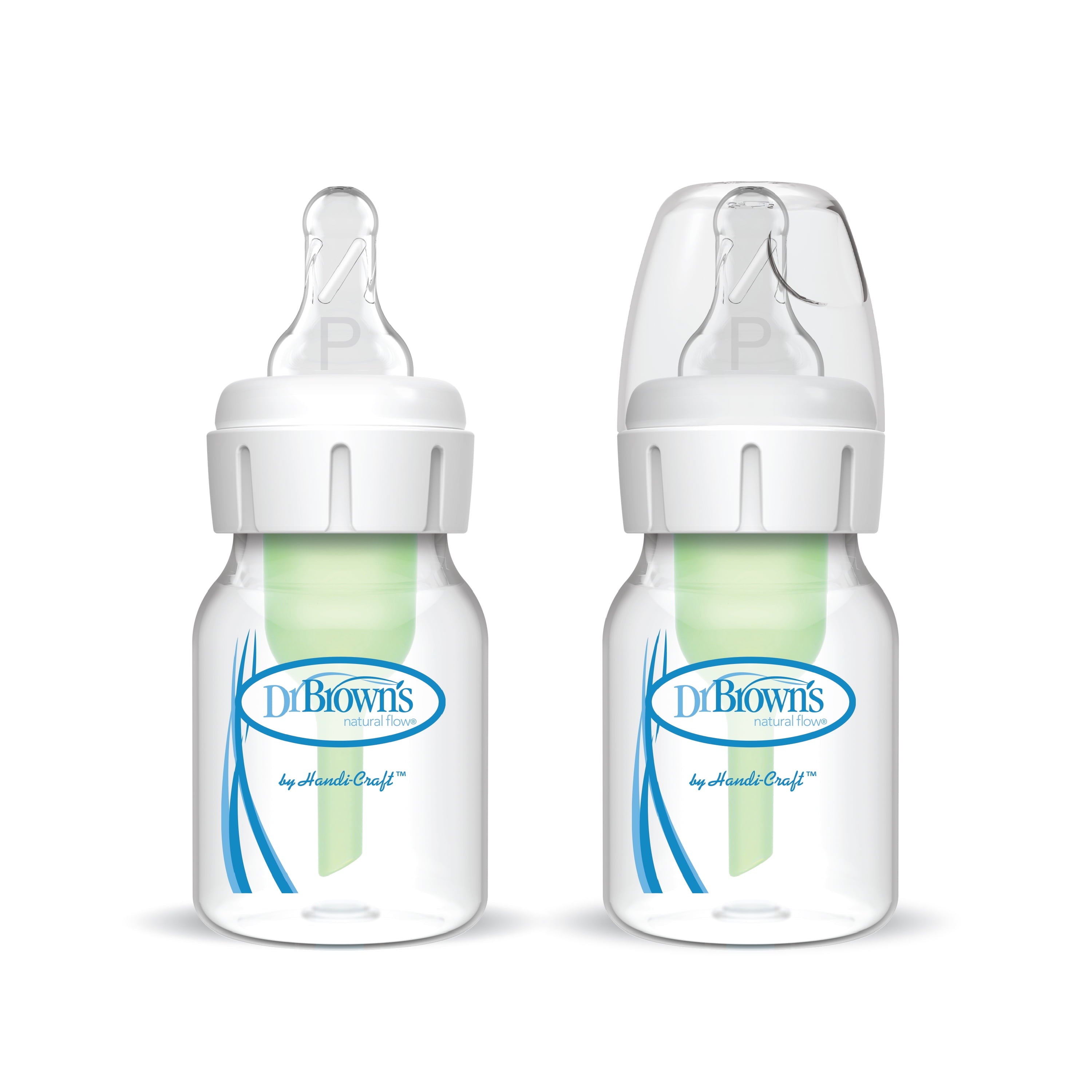 Natural Flow Anti-Colic Options+ Narrow Baby Bottle, 2Oz/60Ml, Preemie Flow, 0M+, 2 Pack