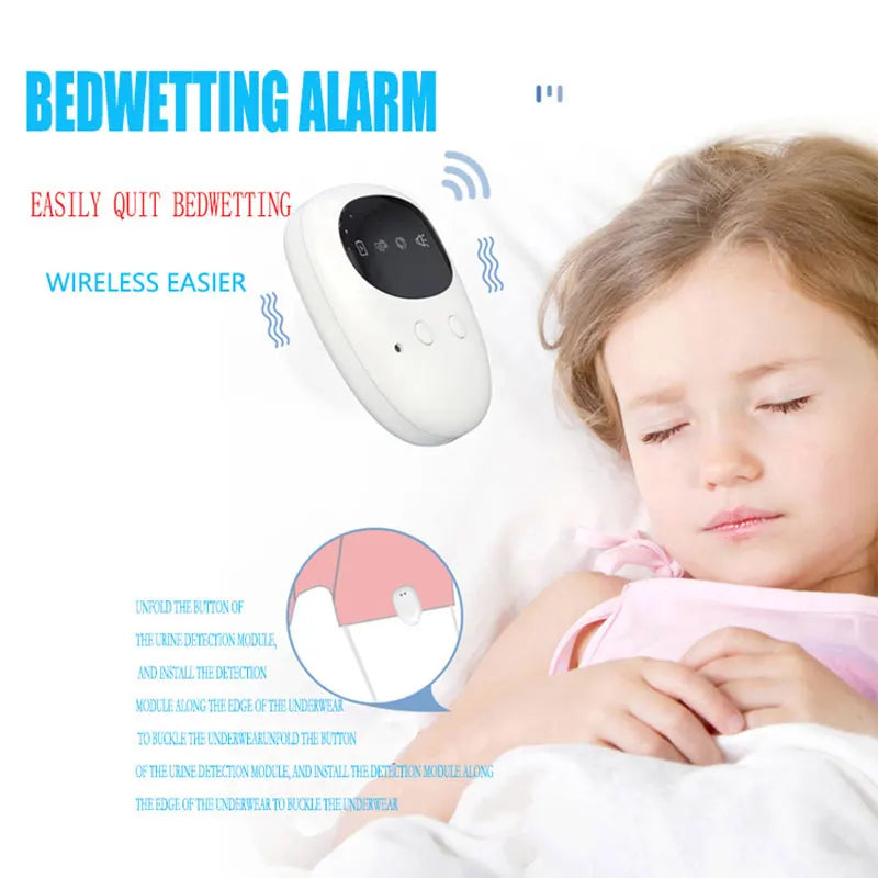 Wireless Bedwetting Alarm – Nocturnal Enuresis Pee Alarm for Children, Toddlers & Elderly | Potty Training Device with Sound & Vibration