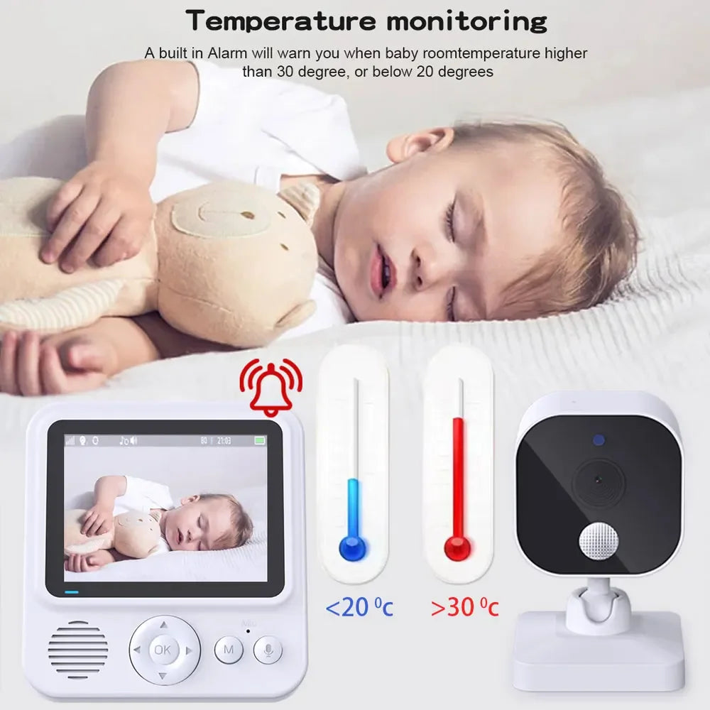 Baby Monitor – Wireless Night Vision Camera with Two-Way Audio & Temperature Display