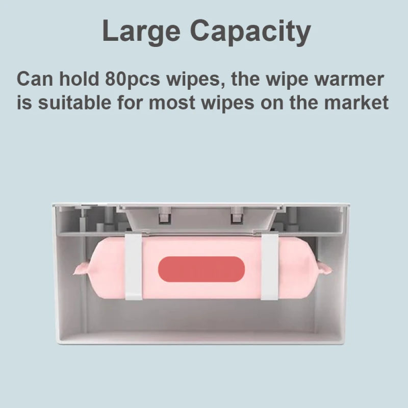 Baby Wipe Warmer with Digital Display – Large Capacity USB Powered Dispenser with Adjustable Heat