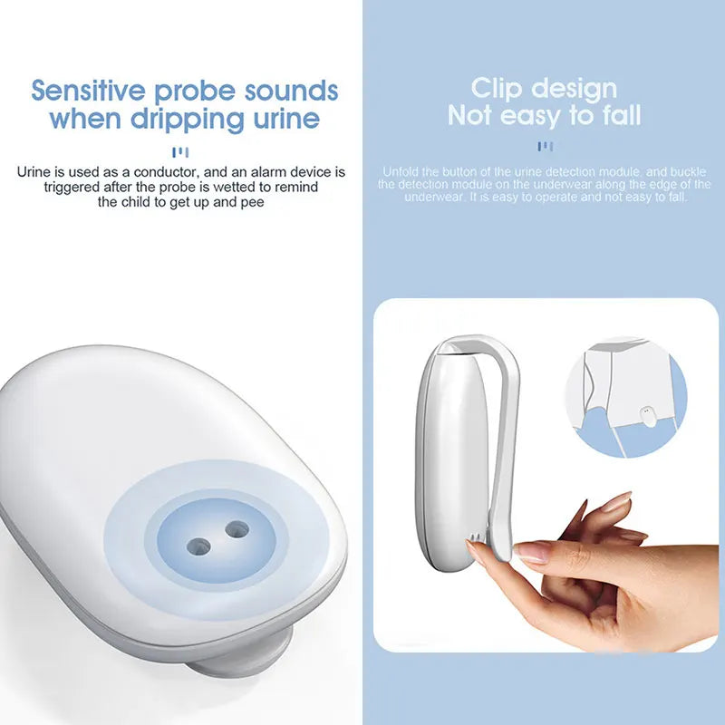 Wireless Bedwetting Alarm – Nocturnal Enuresis Pee Alarm for Children, Toddlers & Elderly | Potty Training Device with Sound & Vibration
