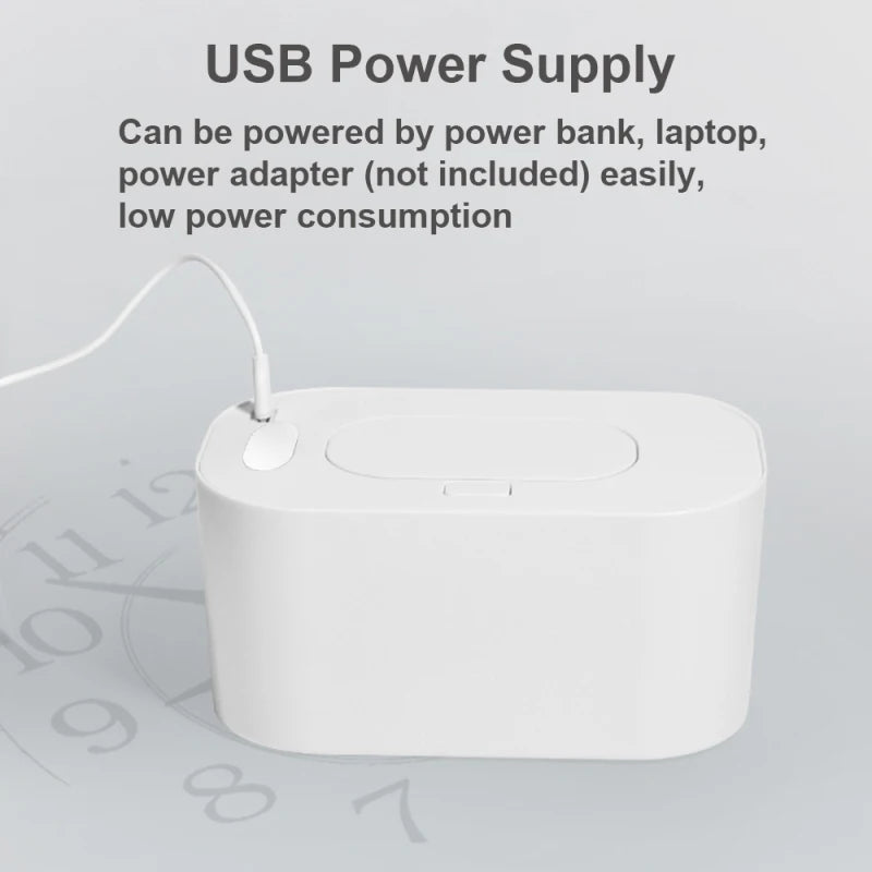 Baby Wipe Warmer with Digital Display – Large Capacity USB Powered Dispenser with Adjustable Heat