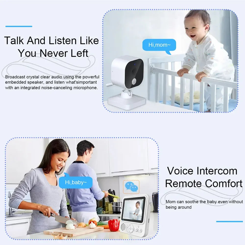 Baby Monitor – Wireless Night Vision Camera with Two-Way Audio & Temperature Display