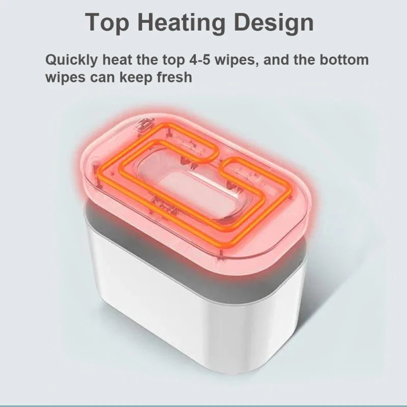 Baby Wipe Warmer with Digital Display – Large Capacity USB Powered Dispenser with Adjustable Heat