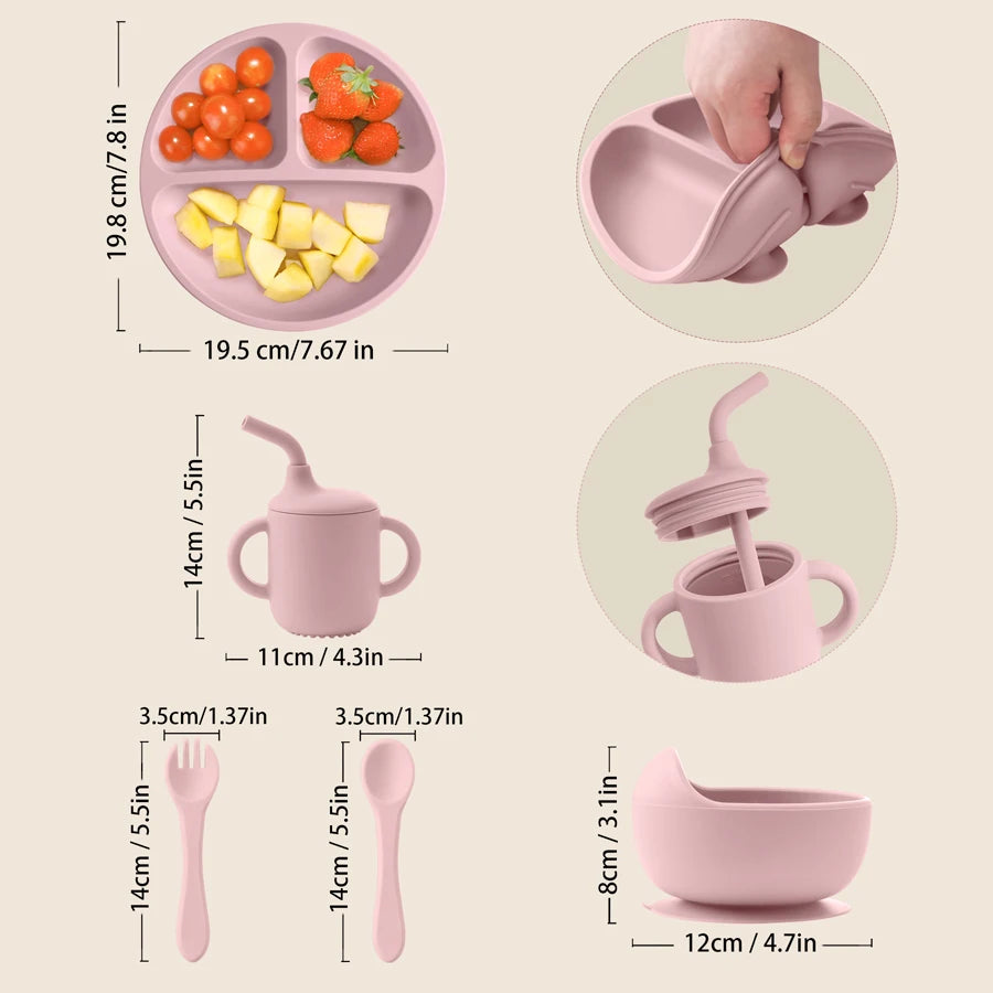 BPA Free Silicone Baby Feeding Set