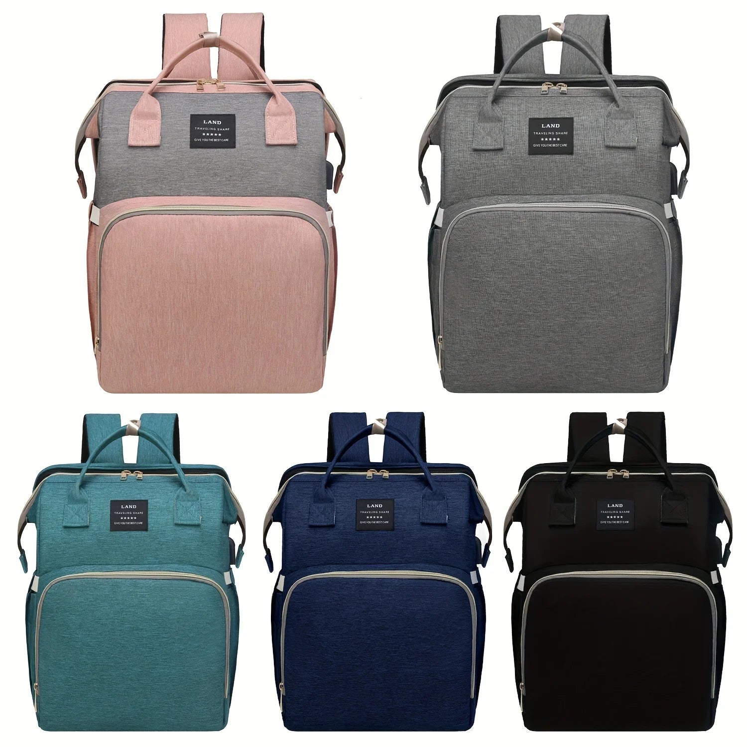 Mommy Bag & Portable Folding Travel Crib – Large Capacity Maternity Backpack for Baby & Mom