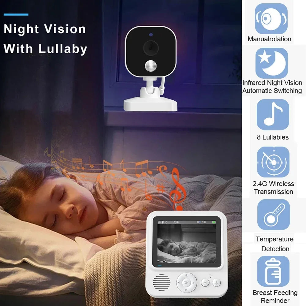 Baby Monitor – Wireless Night Vision Camera with Two-Way Audio & Temperature Display