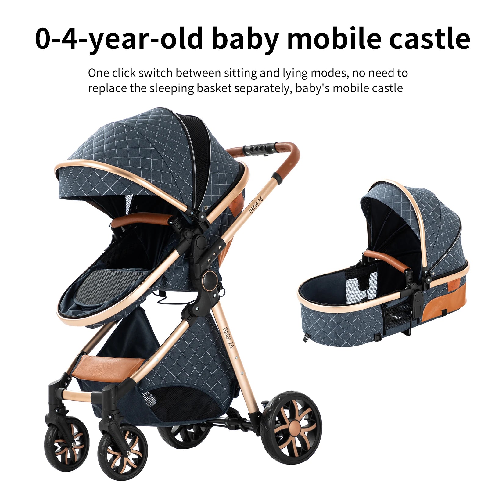 MoLi 3-in-1 Baby Stroller Travel System – Lightweight Car Seat & Bassinet Combo for Infants