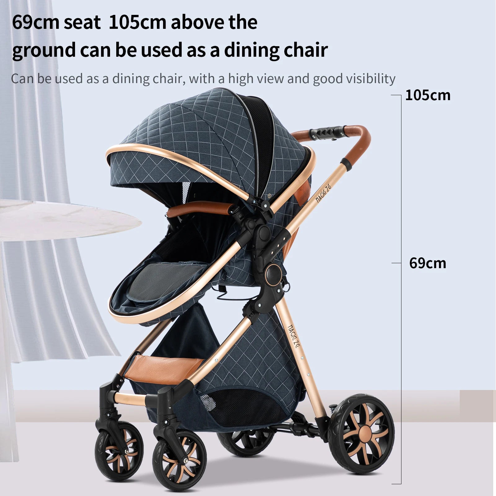 MoLi 3-in-1 Baby Stroller Travel System – Lightweight Car Seat & Bassinet Combo for Infants