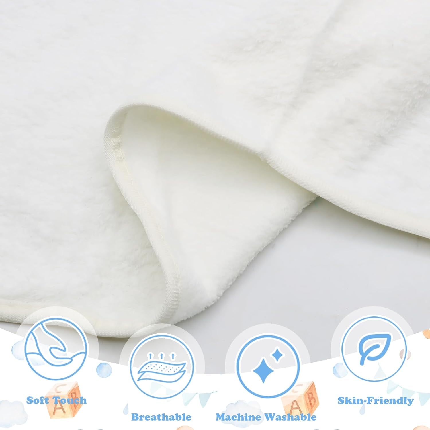 2 PCS Baby Hooded Towels – Ultra Soft & Absorbent Newborn Bath Towels with Storage Bag