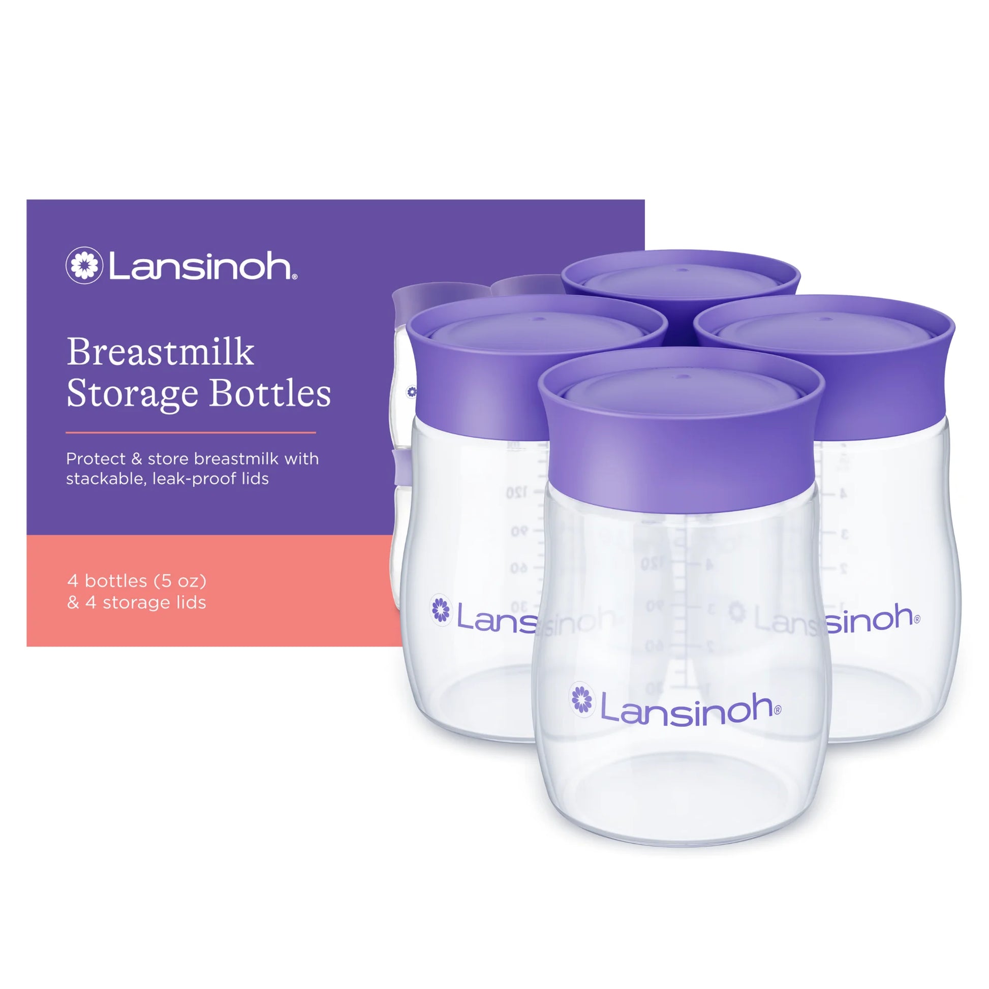 Breastmilk Storage Breast Pump Bottles, 4 Count