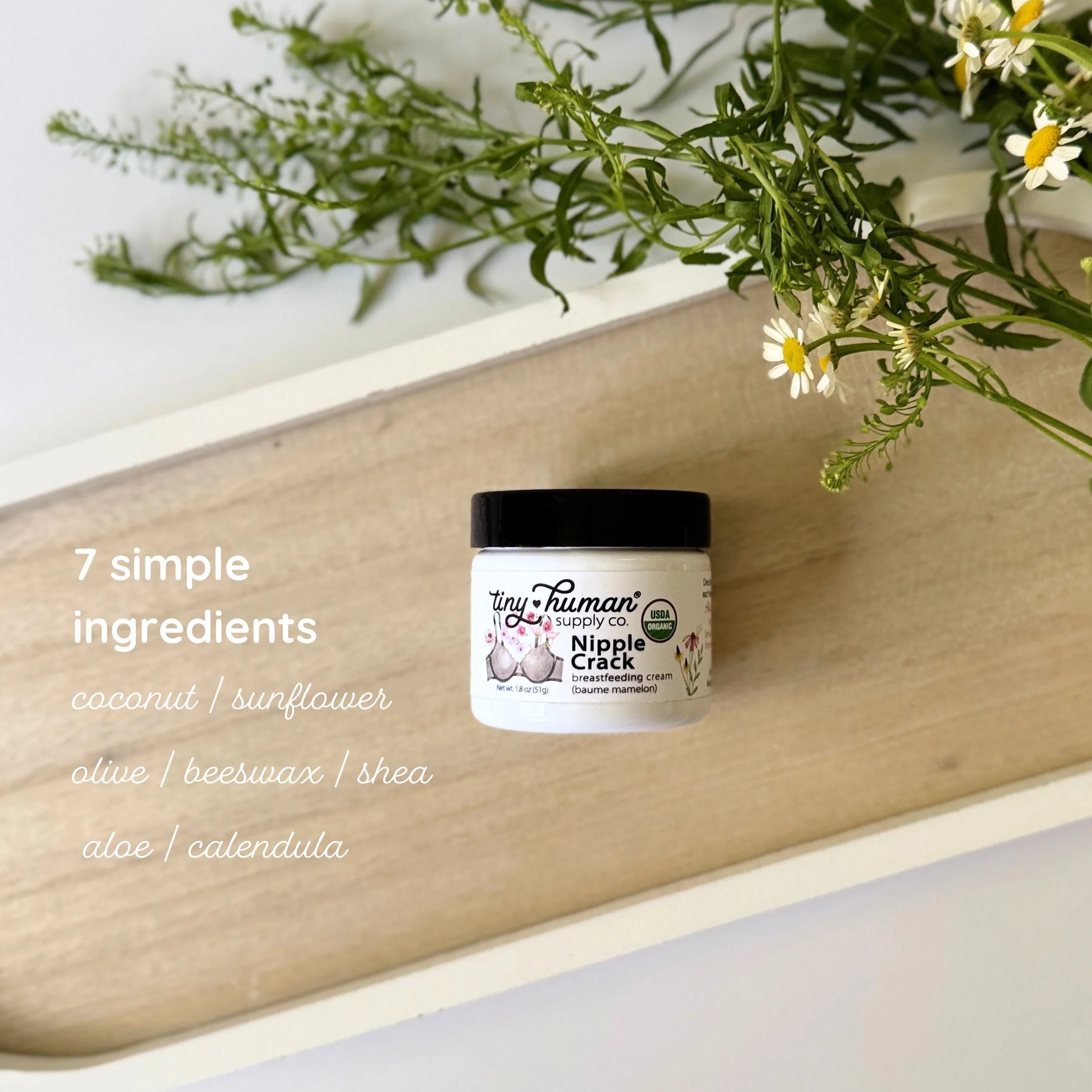 Organic Nipple Cream, Nipple Crack (3 Pack), Lanolin-Free Breastfeeding Nipple Balm,  Supply Co