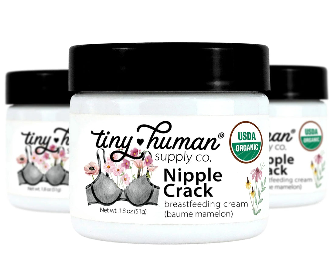 Organic Nipple Cream, Nipple Crack (3 Pack), Lanolin-Free Breastfeeding Nipple Balm,  Supply Co