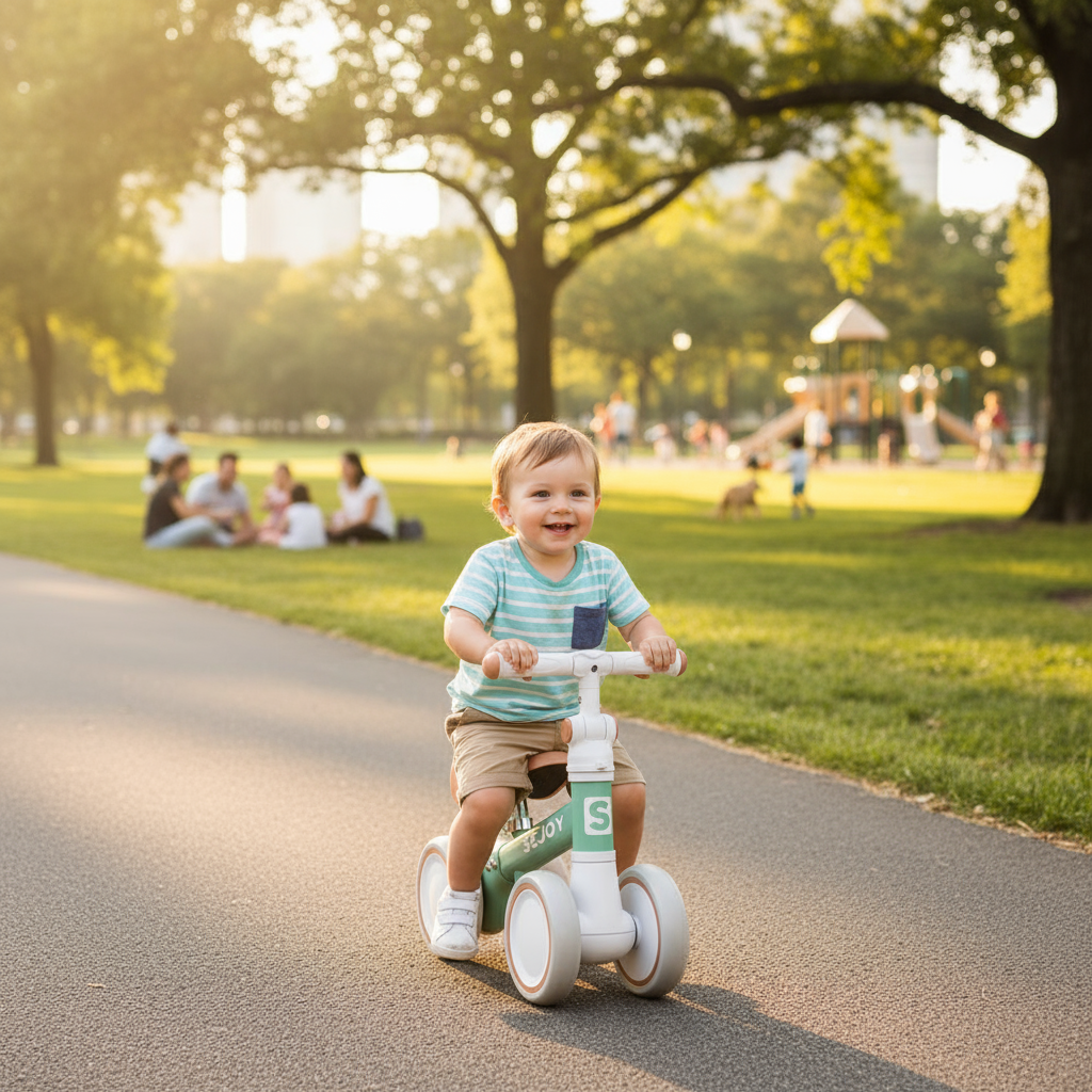 Sejoy Baby Balance Bike – 4-Wheel Toddler Bicycle for 10–36 Months