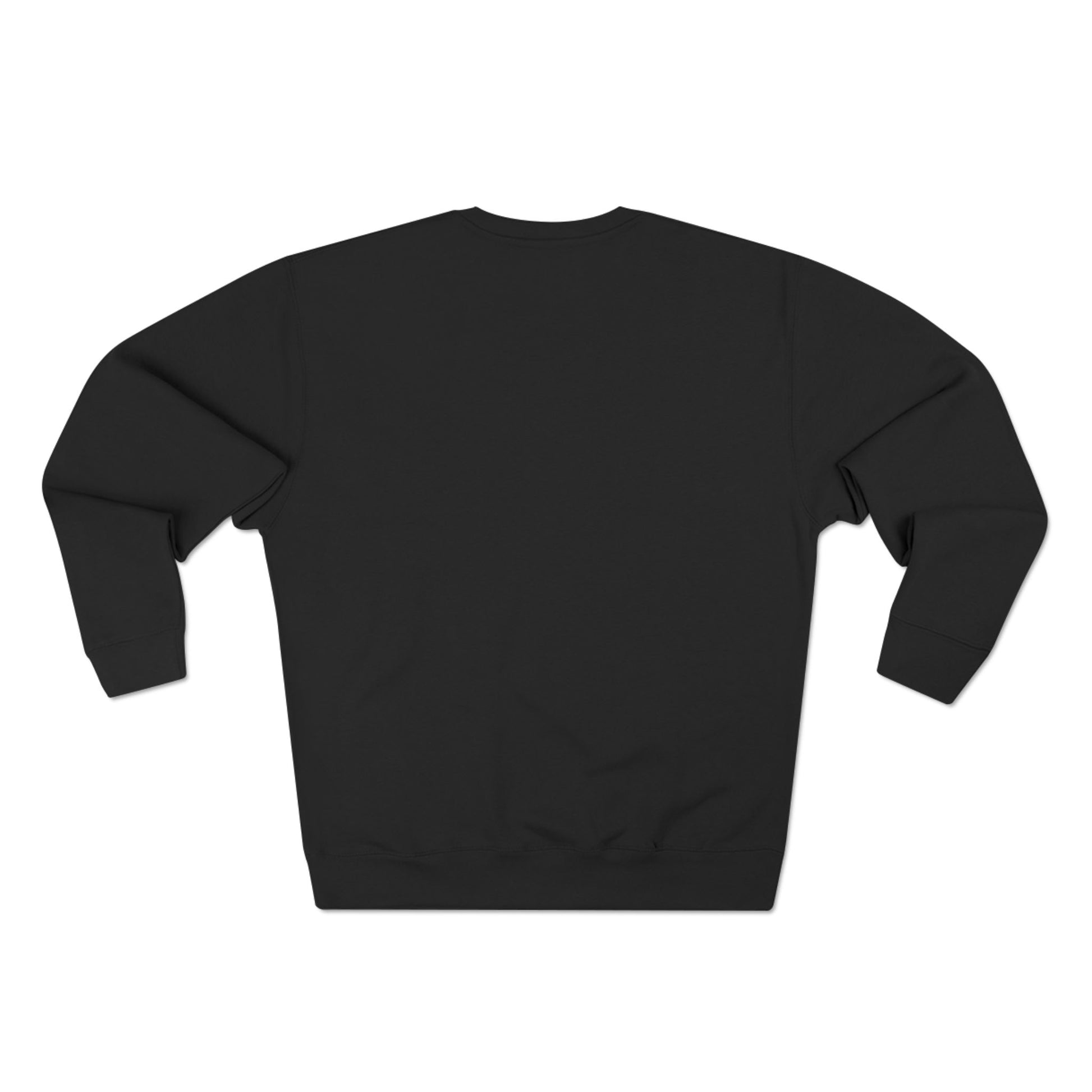 Black sweatshirt on a white background